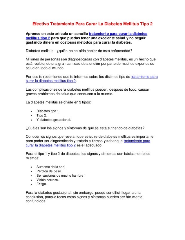 Efectivo Tratamiento Para Curar La Diabetes Mellitus Tipo 2 Efectivo Tratamiento Para Curar La Diabetes Mellitus Tipo 2