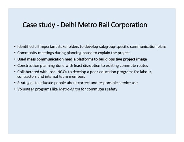 Case study of delhi metro