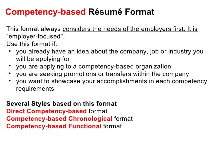 resume competencies examples