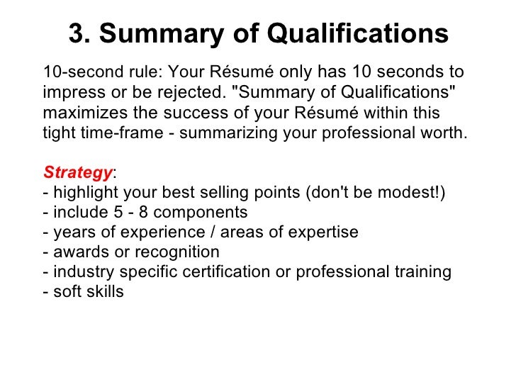 ability summary for resumes