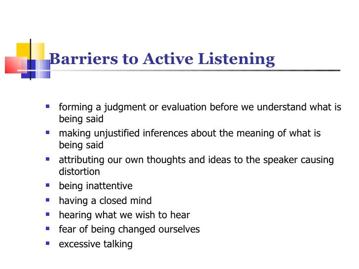 Eight Barriers To Effective Listening Effective Listening