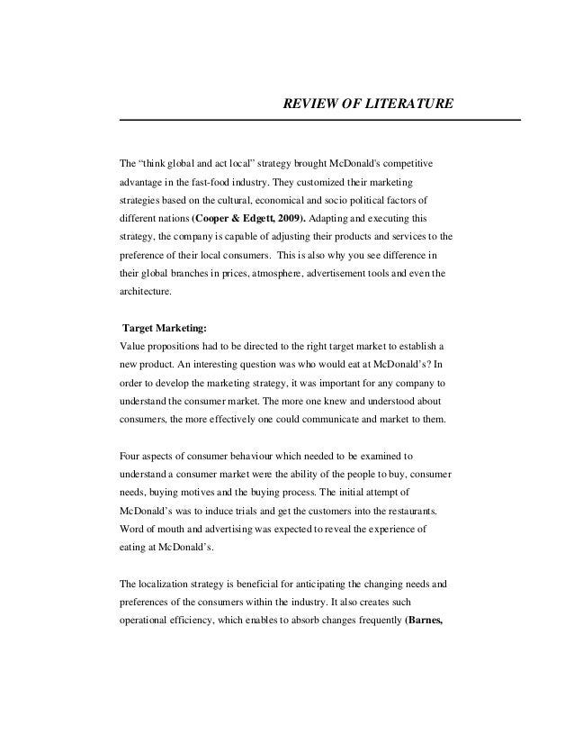 Literature review on the nature of strategic management