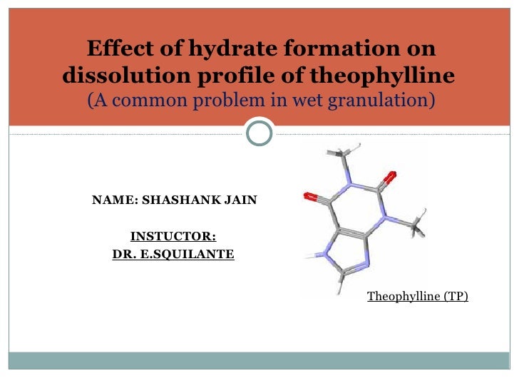 Effect of hydrate formation (a common problem in wet granulation) Effect of hydrate formation (a common problem in wet granulation)
