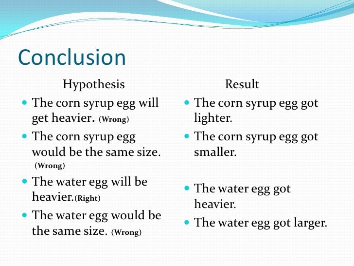 Marlo's Egg osmosis experiment