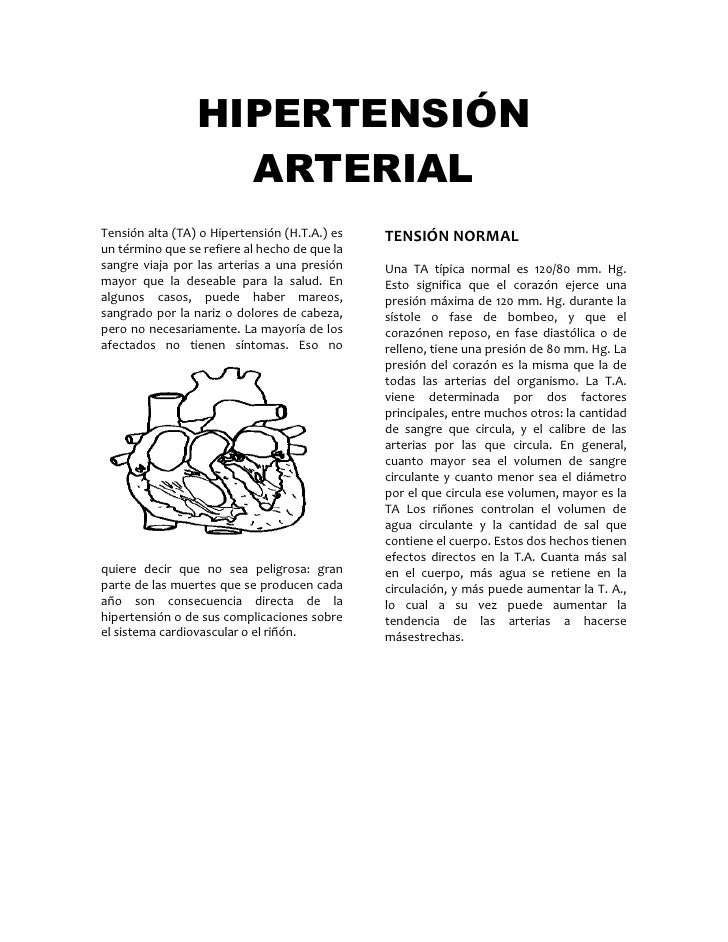 HIPERTENSION ARTERIAL MONOGRAFIA hipertension arterial monografia: