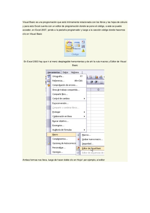 VISUAL BASIC EJERCICIOS visual basic ejercicios: