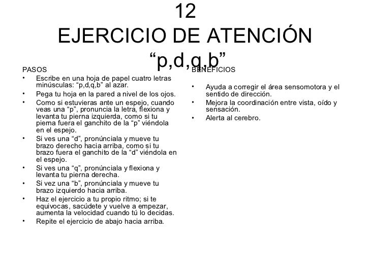 EJERCICIOS DE GIMNASIA CEREBRAL ejercicios de gimnasia cerebral: