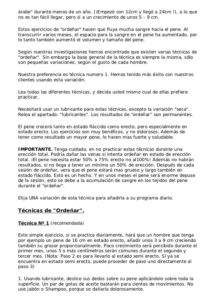 Los aumentos naturales del pene