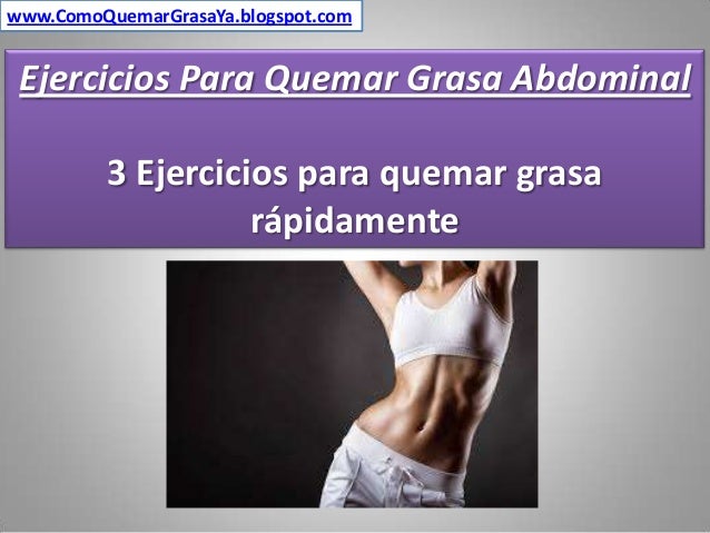 Quemar Grasa Abdominal Trucos