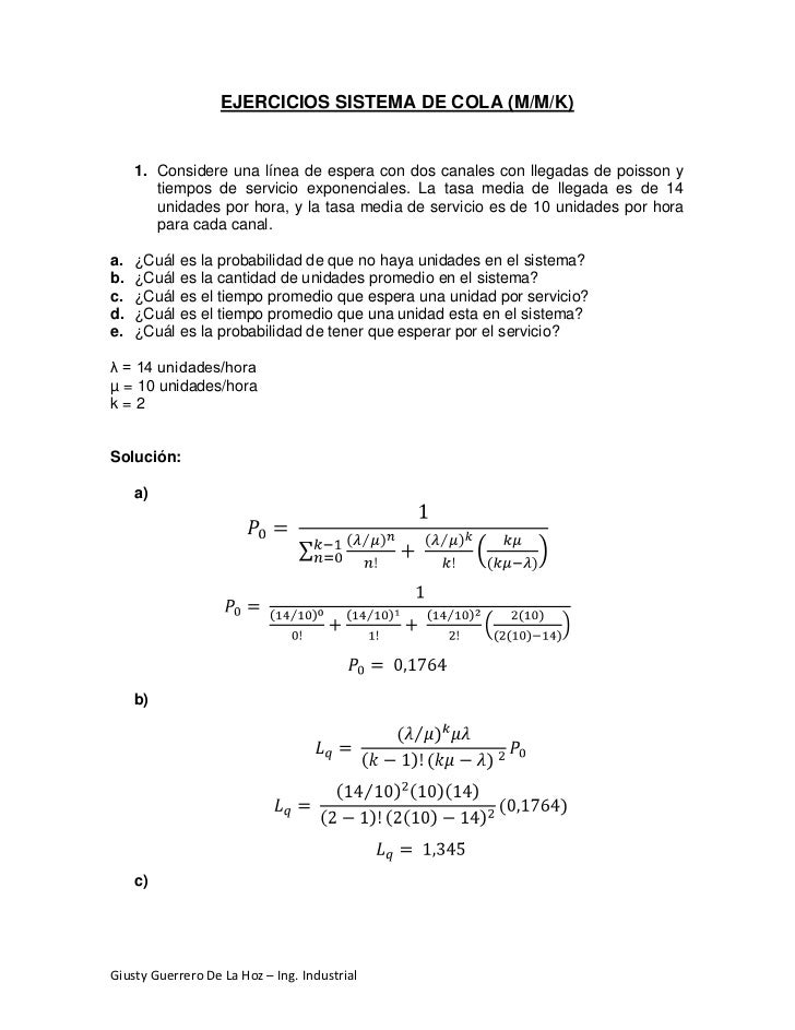 Ejercicios de teoria de colas_teoria_online
