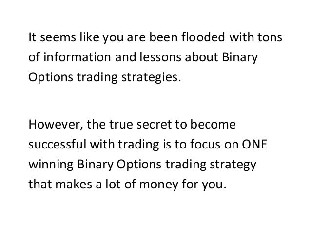 strategy for a novice binary options trading