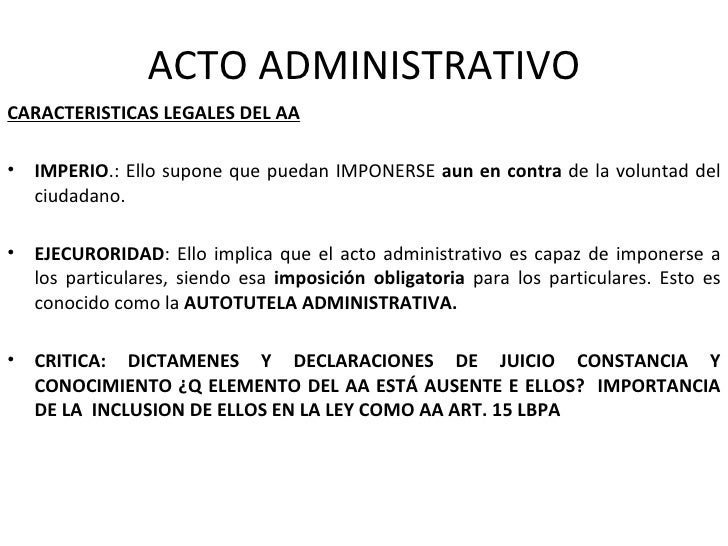 El acto administrativo