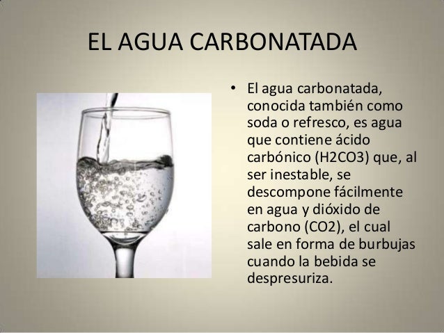 El agua carbonatada. nora graciela modolo