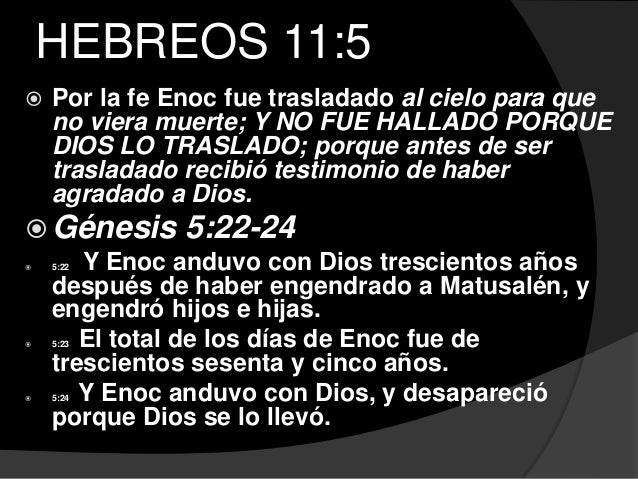 Resultado de imagen para hebreos 11;5