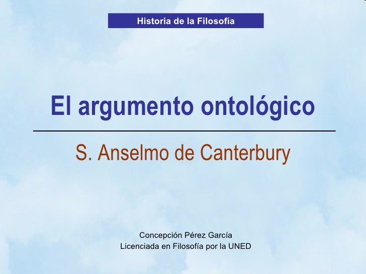 El Argumento Ontológico 2 0 El Argumento Ontológico 2 0