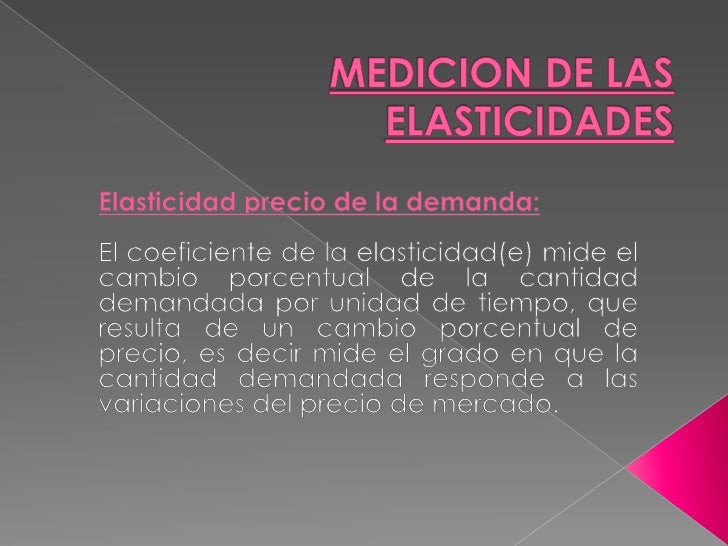 ELASTICIDAD DE PRECIO DE LA OFERTA elasticidad de precio de la oferta: