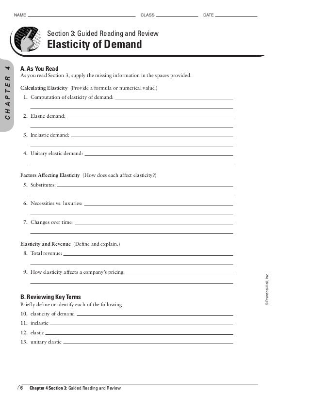 Supply And Demand Worksheet