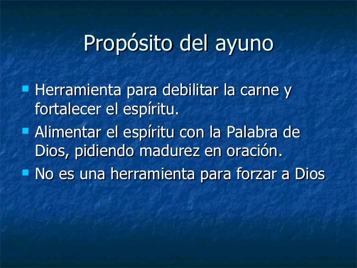 El ayuno