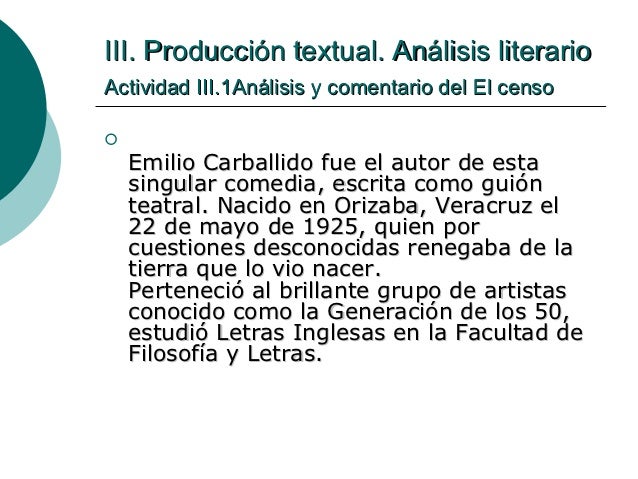 El censo emilio carballido
