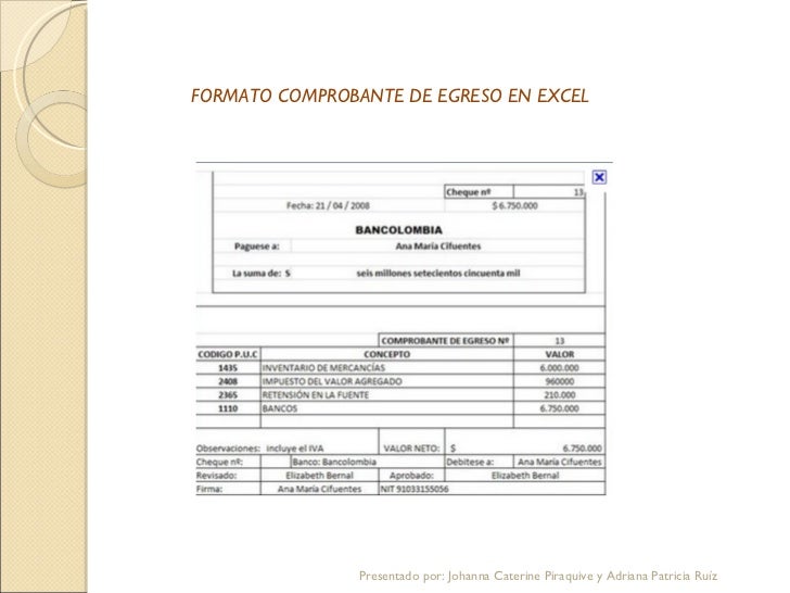 El comprobante de egreso