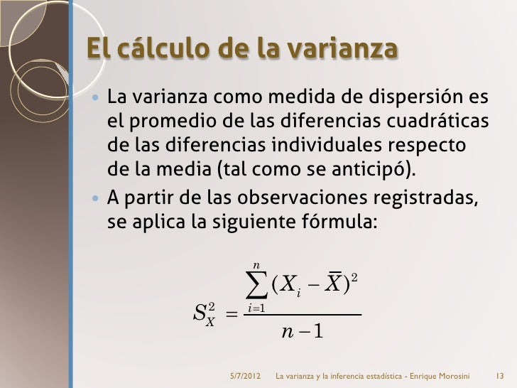El concepto de varianza