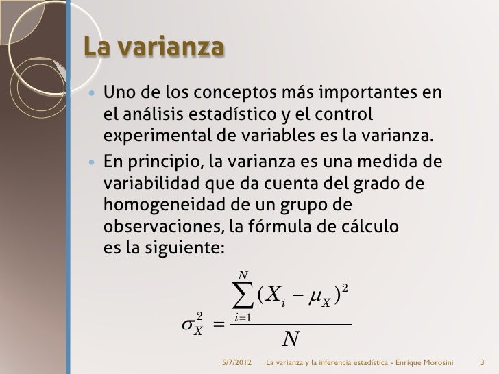 El concepto de varianza