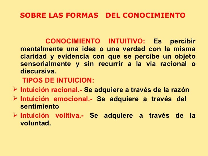 El conocimiento