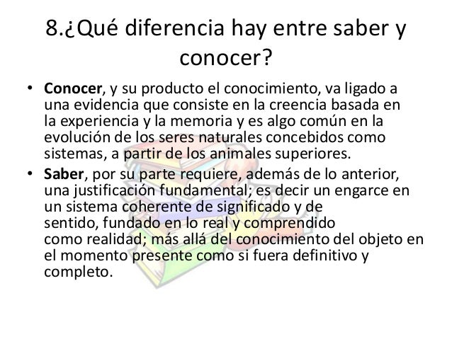 El Conocimiento y sus Rama