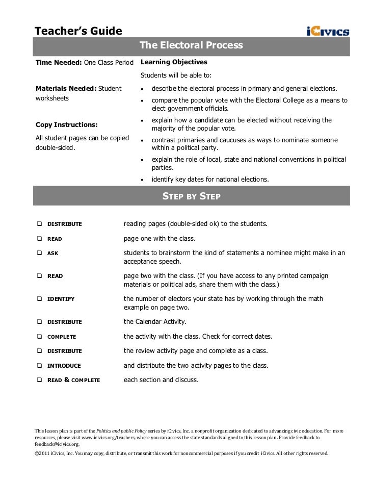 Chapter 7: the electoral process section 1: the nomination 