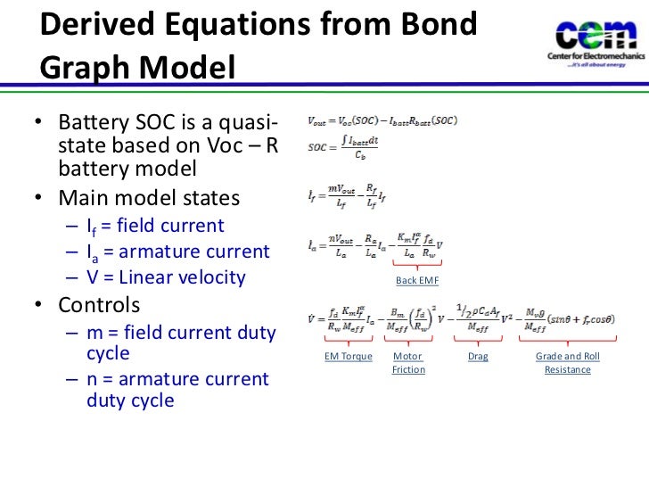 Electric vehicle modeling utilizing dc motor equations clay hearn