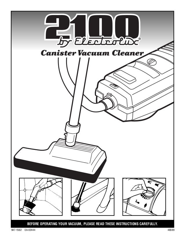 Download free software Electrolux Canister Vacuum Owners Manual