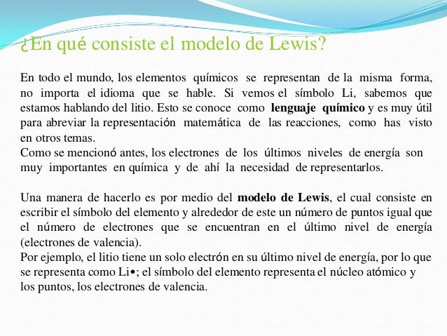 Como puedes observar, los átomos de la misma columna tienen la misma representación de Lewis.