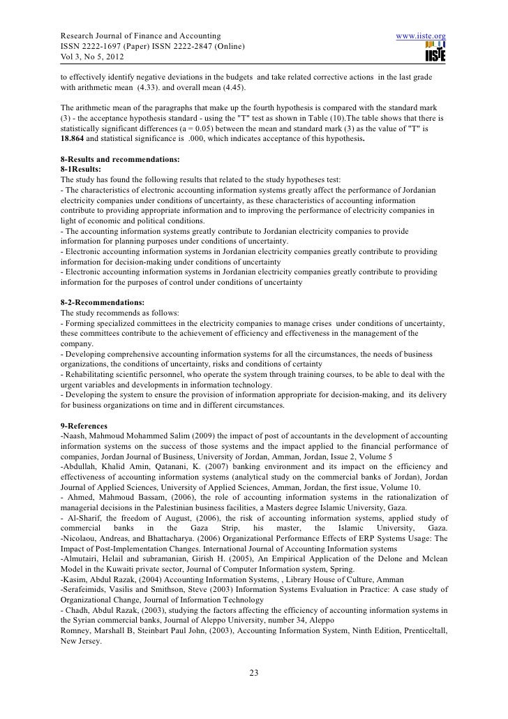 Accounting Information Systems Research Paper - Essays - Stalgal