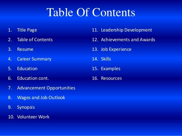 how to create a career portfolio
