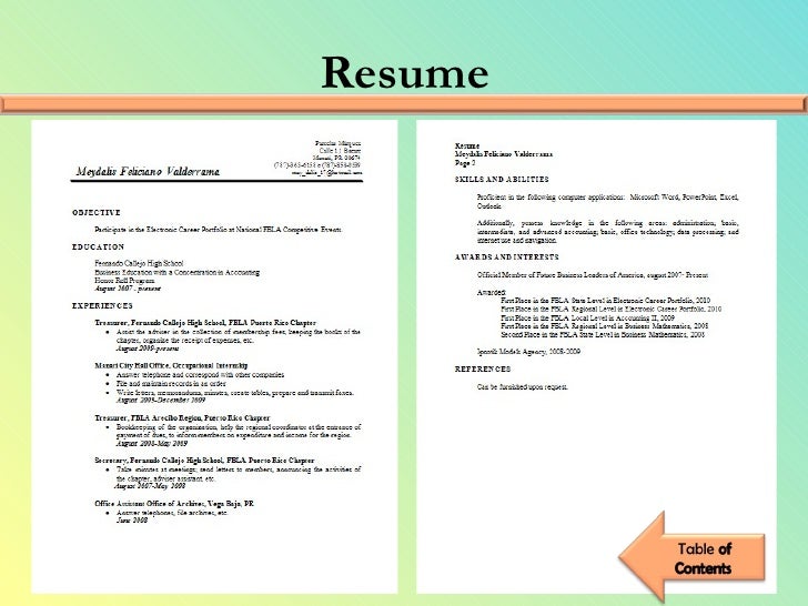 Examples Of Career Goals For Resume fbla electronic career portfolio meydalis feliciano Examples Of Career Goals For Resume fbla electronic career portfolio meydalis feliciano