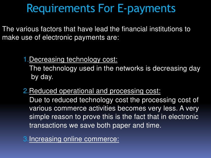 Thesis e payment system