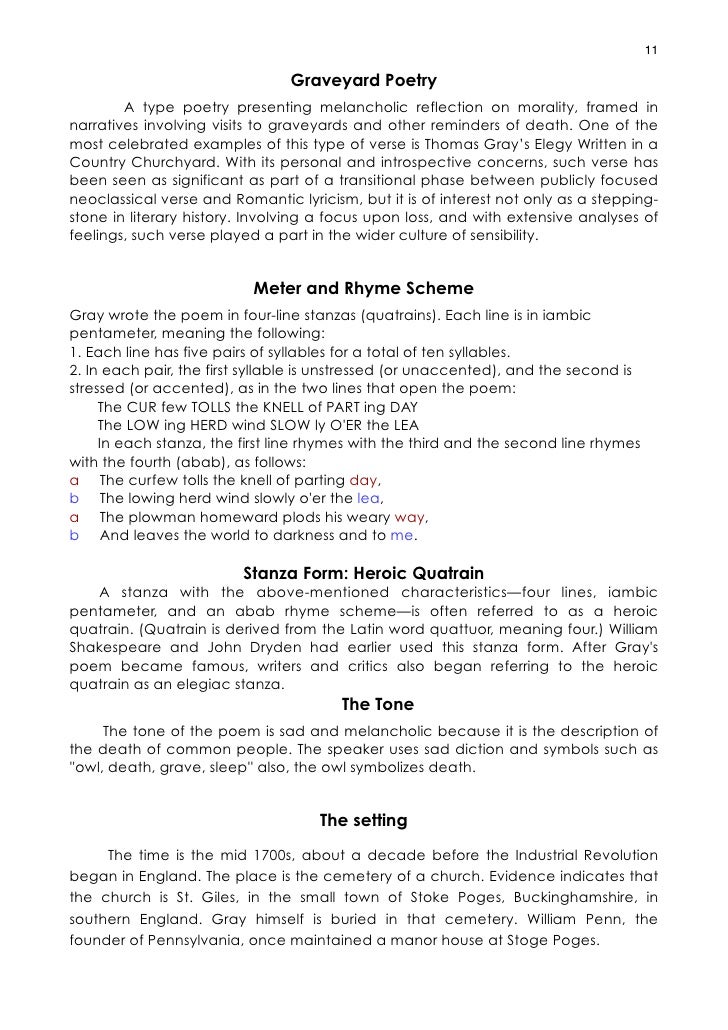 a stanza analysis of thomas grays elegy written in a country churchyard a stanza analysis of thomas grays elegy written in a country churchyard