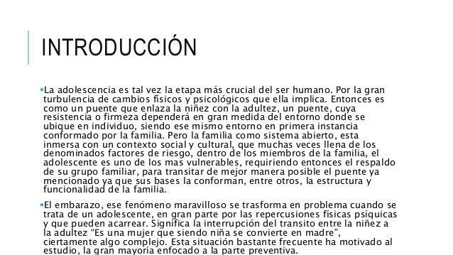 El embarazo precoz