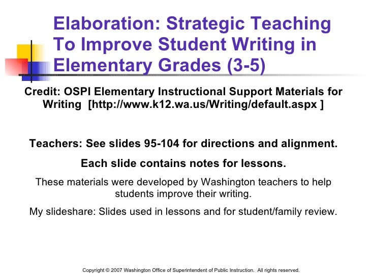 What is elaboration in writing picture