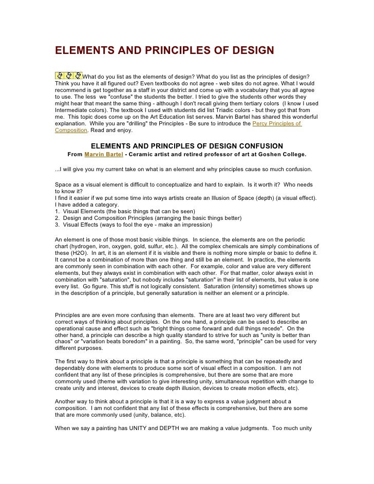 List Principles Of Design : Elements and principles of design
