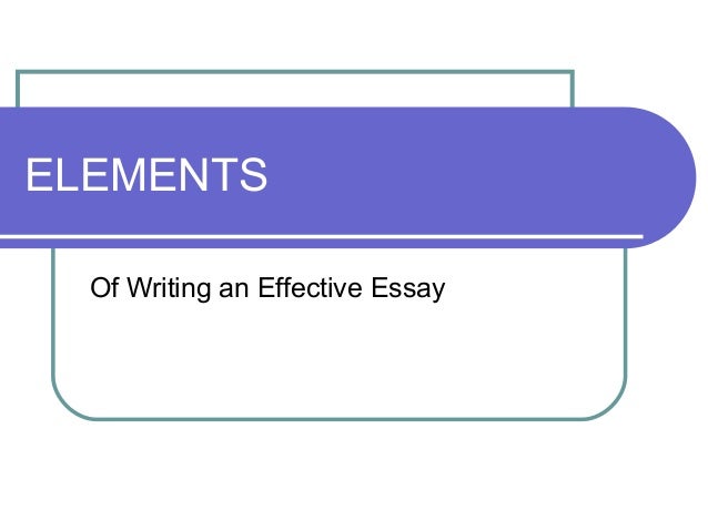 Two elements of an effective compare contrast essay