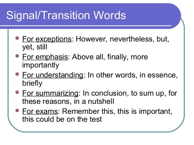 Transition Words & Phrases - Smart Words