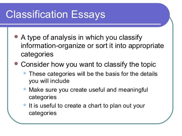 classifications essays classifications essays