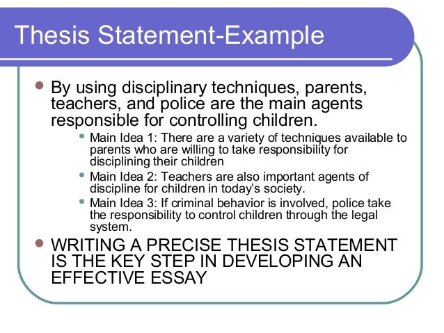 elements of an effective thesis statement