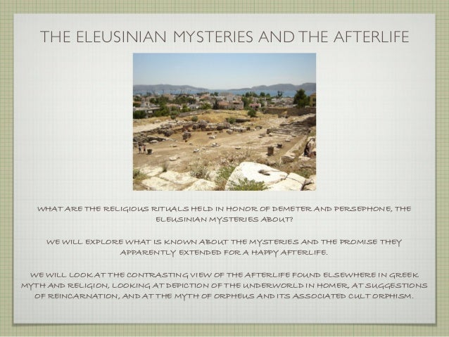 Dissertation eleusinian bacchic mysteries