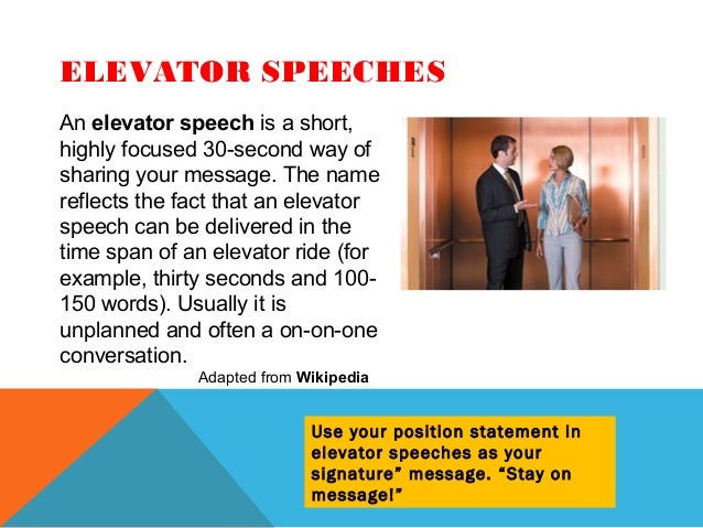 elevator pitch template