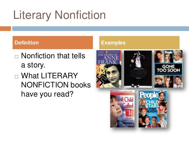 Literary Nonfiction Anchor Chart