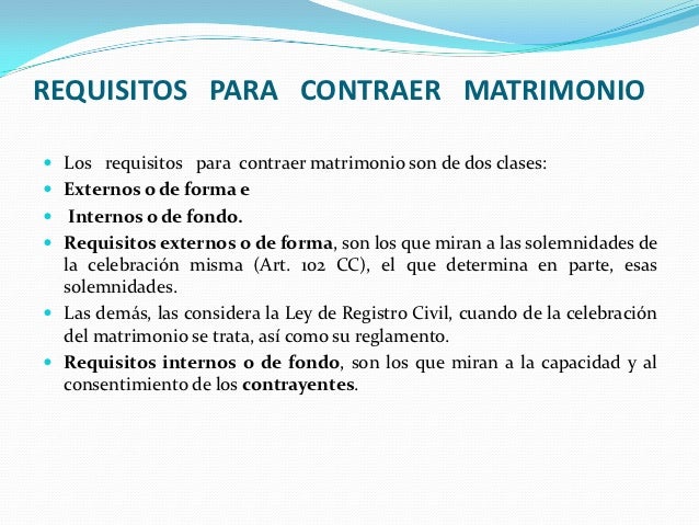 requisito el matrimonio