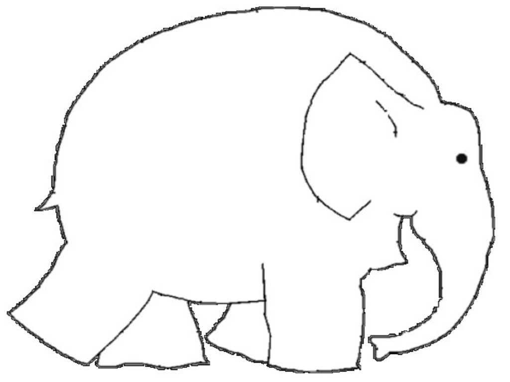 Template Of Elmer The Elephant