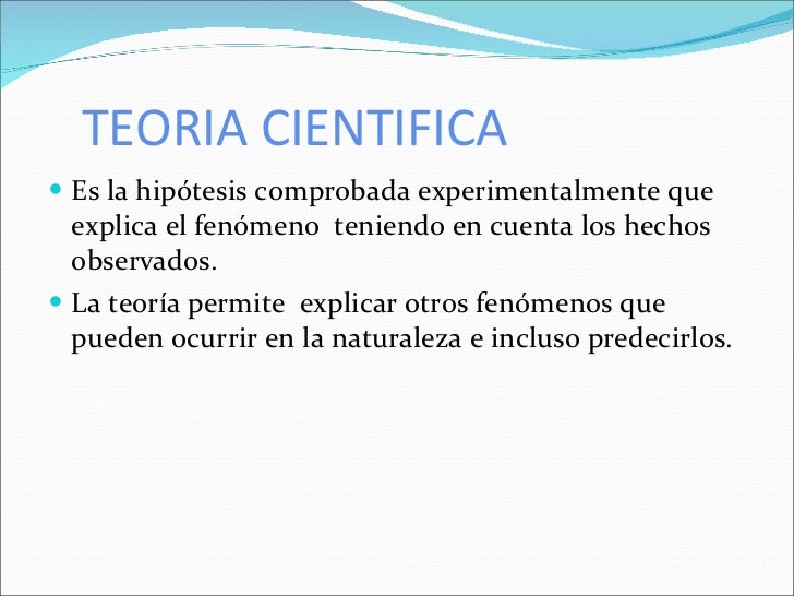 Metodo cientifico teoria
